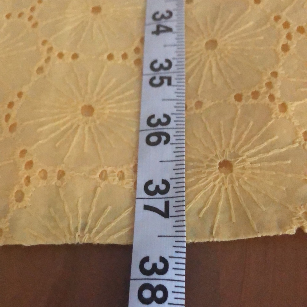 Fun Yellow Spring/Summer Dress - Talbots 14p - Lined with Embroidery Detail - Picture 8 of 8